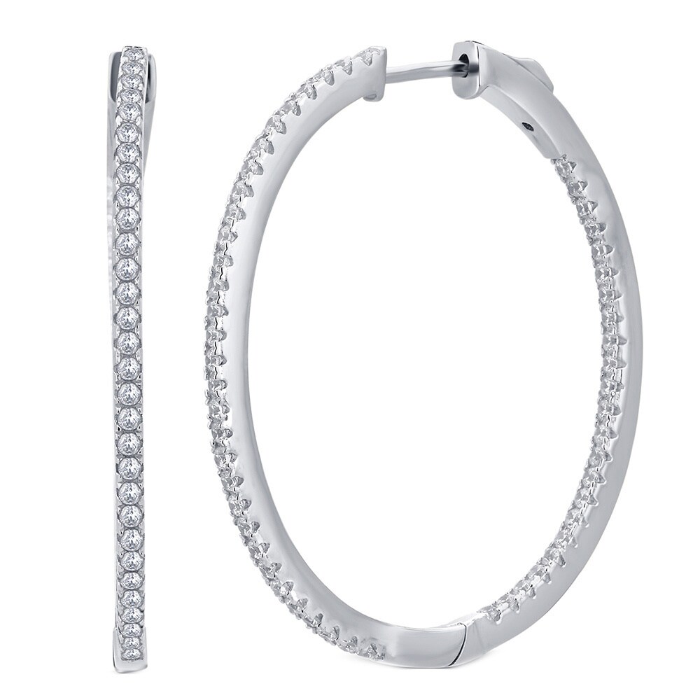 Aoede 18K White Gold Plated Circle Half Open Tiny Hoop Earring with Cubic Zirconia for women Aoede 18K White Gold Plated Circle Half Open Tiny Hoop Earring with Cubic Zirconia for women